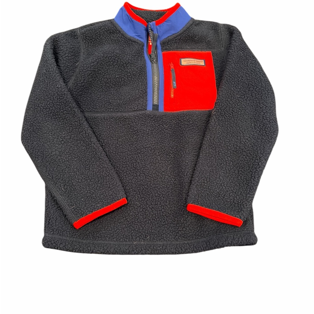 Vineyard Vines Navy Fleece with Red and Blue Accents Size 6